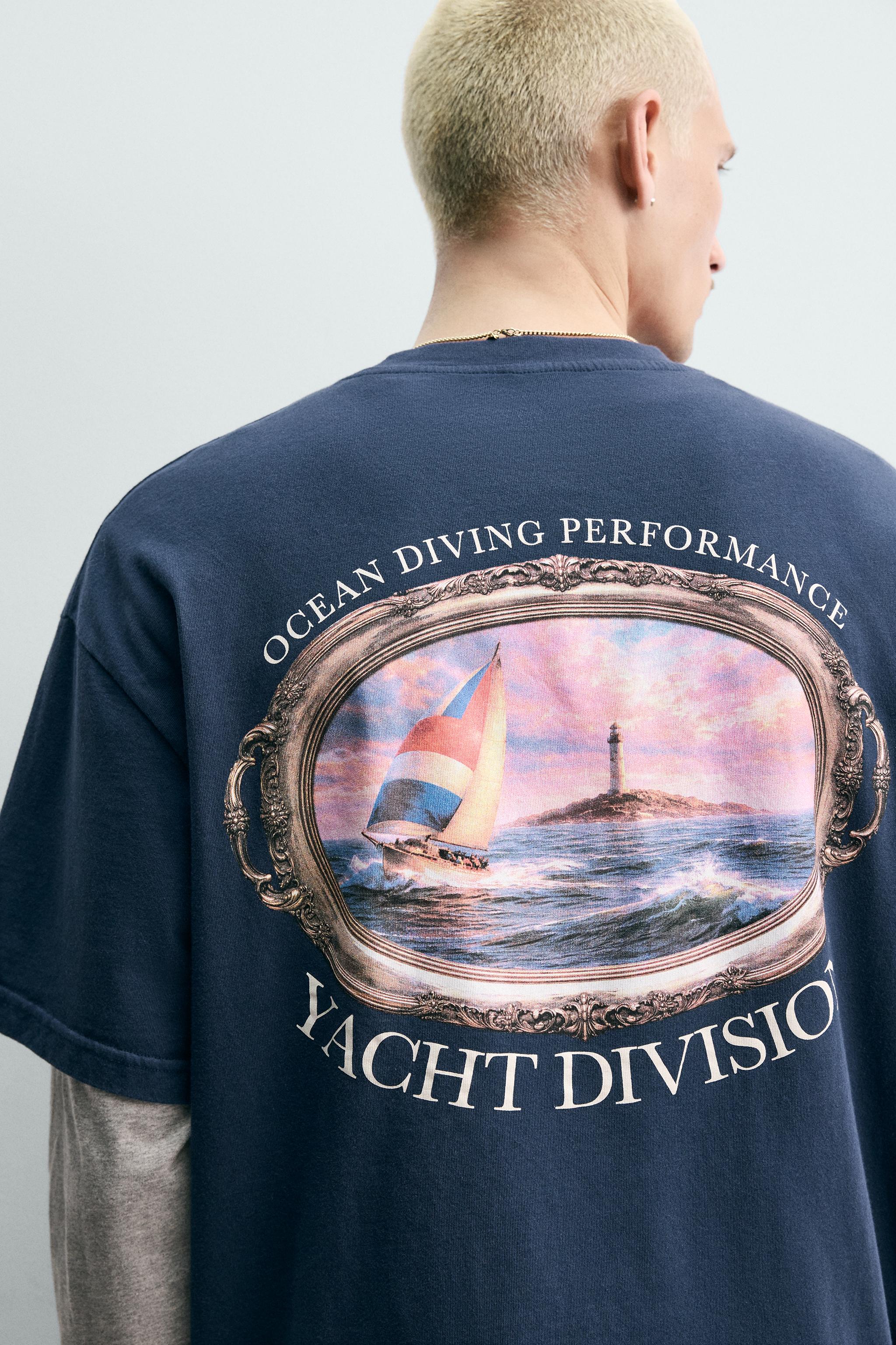COMBINATION NAUTICAL PRINT T-SHIRT